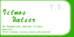 vilmos walser business card